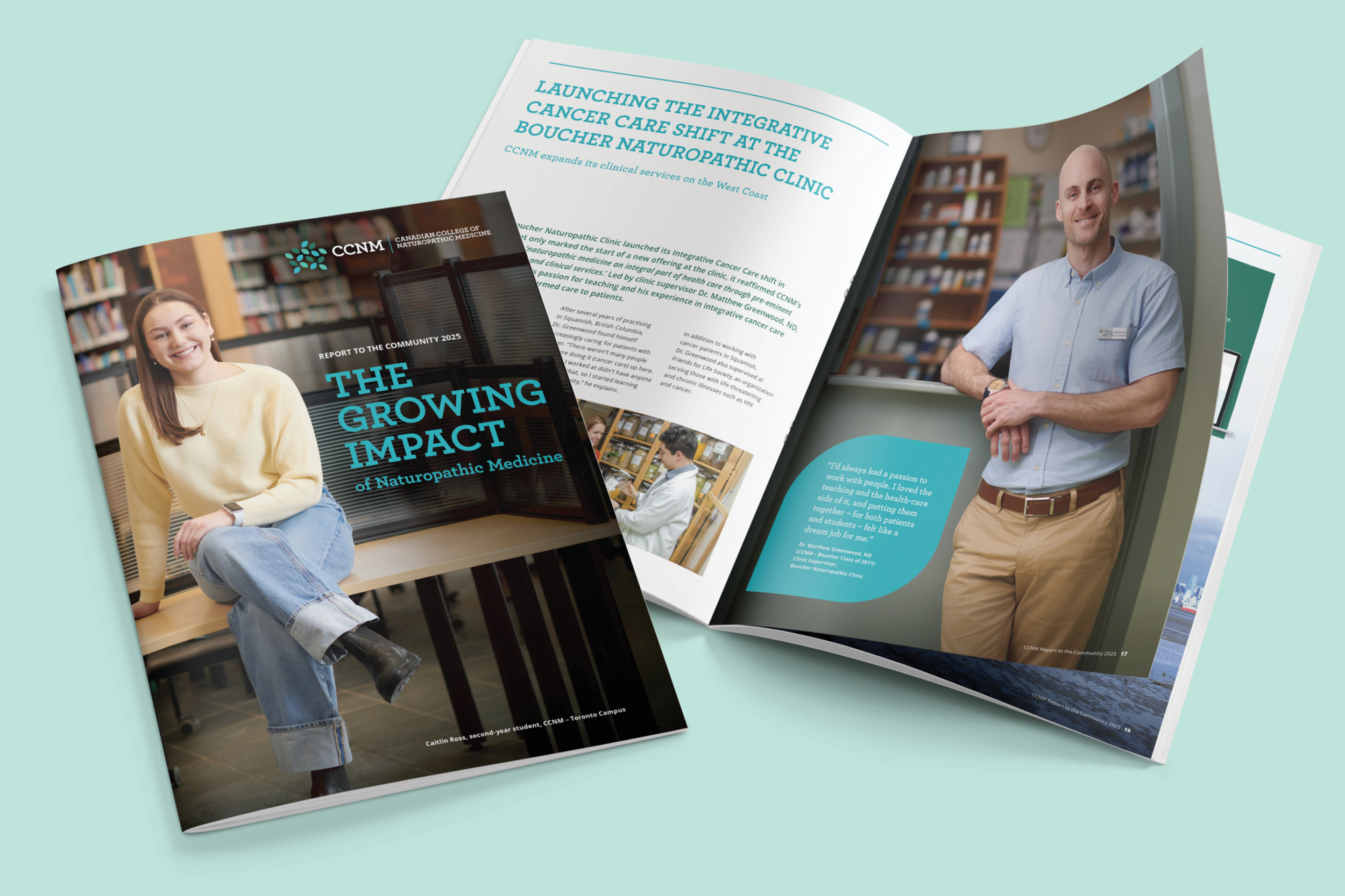 The cover of CCNM's report to the community 2025