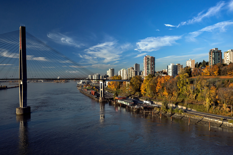 Pattullo Bridge over the Fraser River in New Westminster