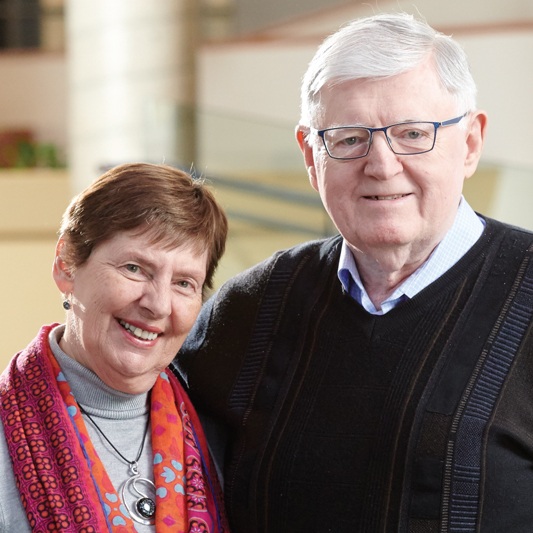 Picture of grateful patient John Patterson with his wife Thea