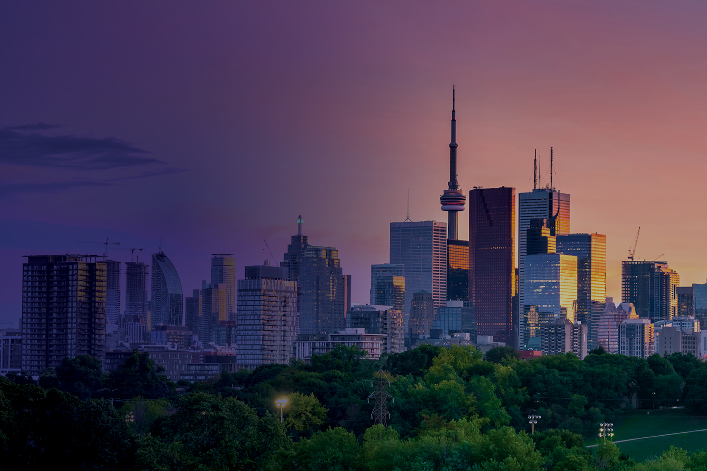 Photo of Toronto skyline at dusk